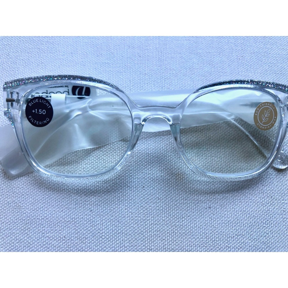 New Clear Glimmer PEEPERS BLUE LIGHT FILTERING Readers +1.50